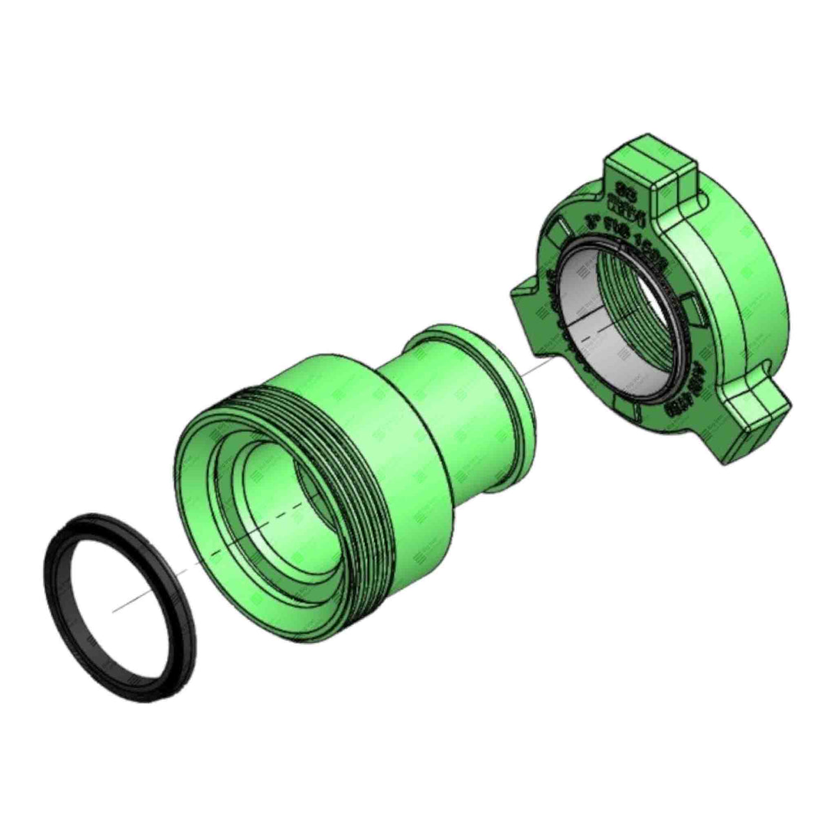 Crossover Union, 2” 1502 FxF, 10000 psi, Sour Service