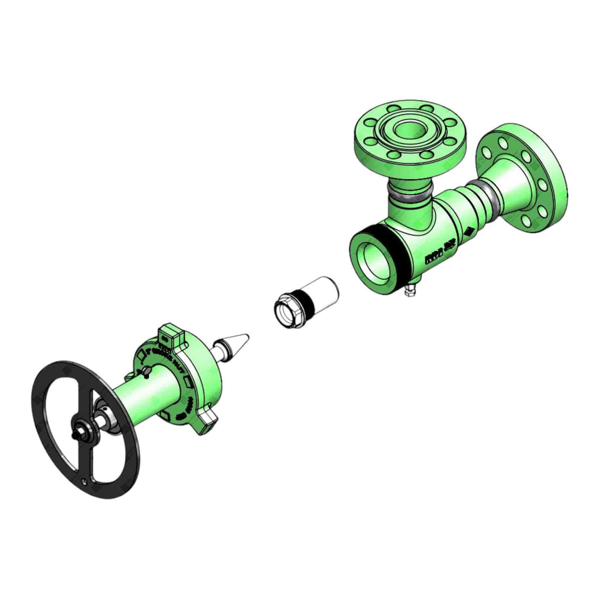 Adjustable Choke, Manual, H2, 3-1/8" 3M, BW, 3" Nom / 2" Max, 3000 psi, Sour Service