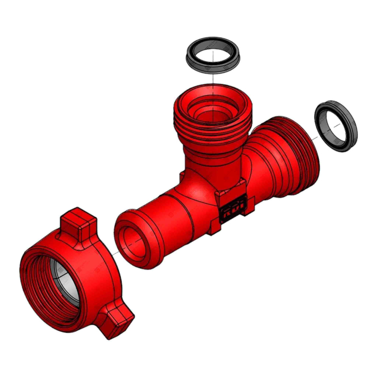 Tee, 2” 1502 MxFxF, 15000 psi, STD Service – Big Iron Flow Control