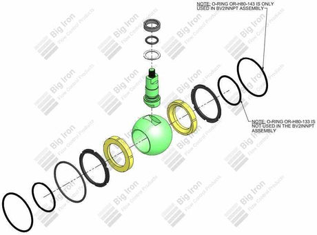 Ball Major Repair Kit 2" 10,000 Psi For Bv2In Valve Family