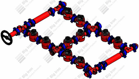 Manifold 2” Fig 1502 10 Plug Valve Single Stage W/1 Adjust- Able-1 Positive 15000 Psi Std Service